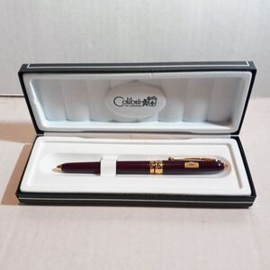 Vintage Colibri Lowes Employee Twist Type Ballpoint Pen-Glossy Red-Hard Case-99
